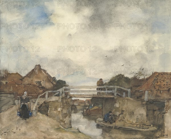 Dutch Canal, Rijswijk, second half 19th century. Creator: Jacob Henricus Maris.