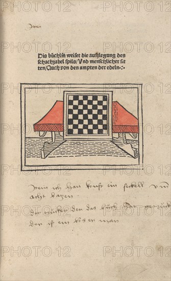 The Book of Chess, 1483. Creator: Jacobus de Cessolis.