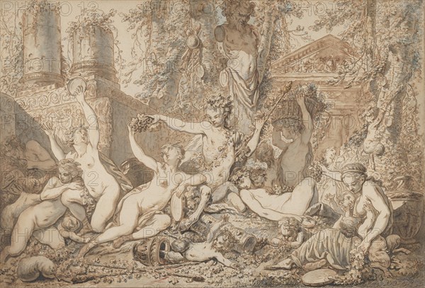 Bacchanal, ca. 1765-66. Creator: Jean Jacques Francois Le Barbier.