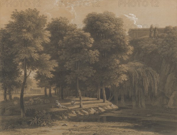 Classical Landscape with a Shepherd, 1803. Creator: Jean-Victor Bertin.