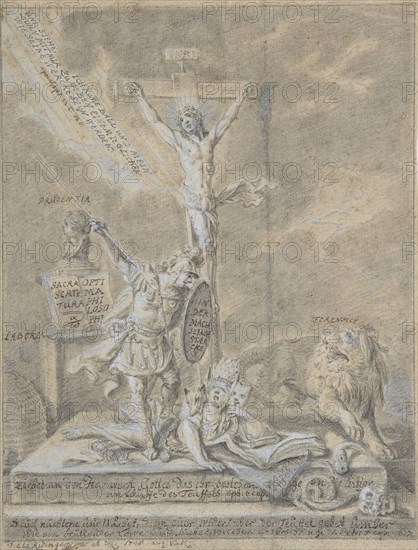 Allegory of Christian Virtues, 1746. Creator: Johann Elias Ridinger.