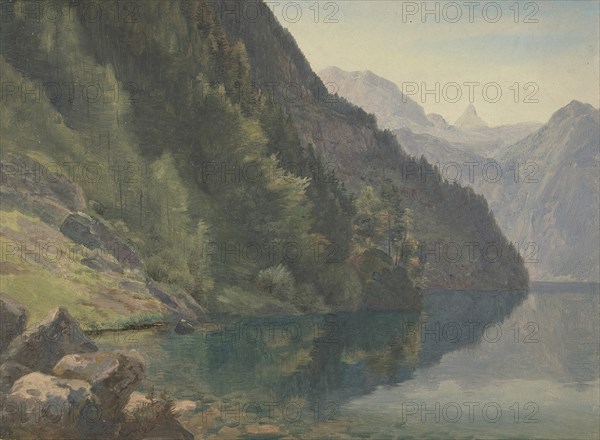 Wooded Shore at the King Lake (Königsee), first half 19th century. Creator: Johann Heinrich Schilbach.
