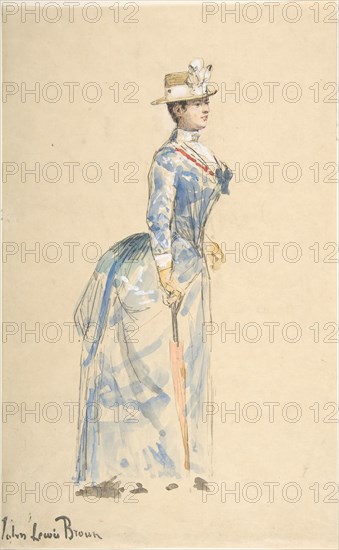 Woman Dressed in Blue, 19th century. Creator: John-Lewis Brown.