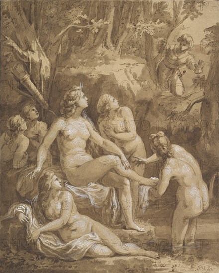 Diana and Actaeon, late 18th-early 19th century. Creator: Joseph Bergler.