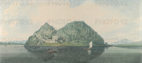 Dumbarton Rock from the South, 1788. Creator: Joseph Farington.