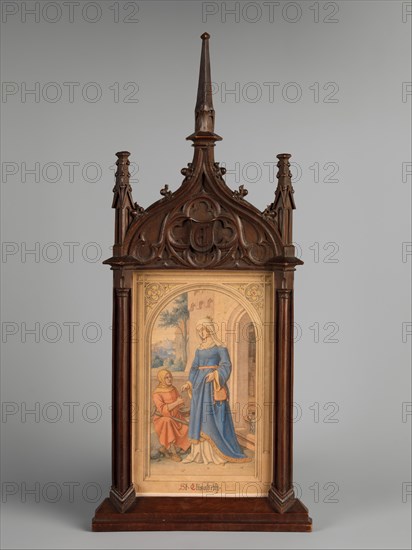 Saint Elizabeth of Thuringia Giving Alms, 1833. Creator: Karl Ballenberger.