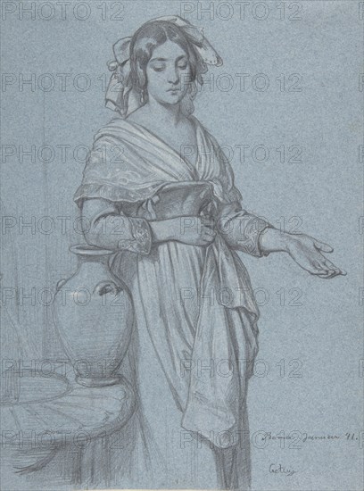 Study of a Roman Woman, 1841. Creator: Konstantin Johannes Franz Cretius.