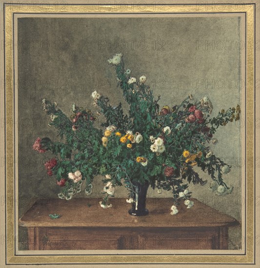 Bouquet of Small Chrysanthemums, 1862. Creator: Leon Bonvin.