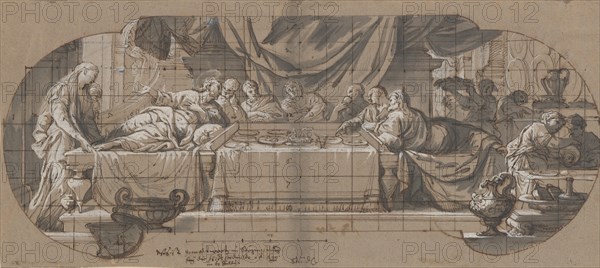 Feast in the House of Simon, 1699 or before. Creator: Melchior Steidl.