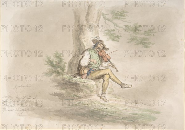 Gypsy Fiddler, 1858. Creator: Monogrammist CG.
