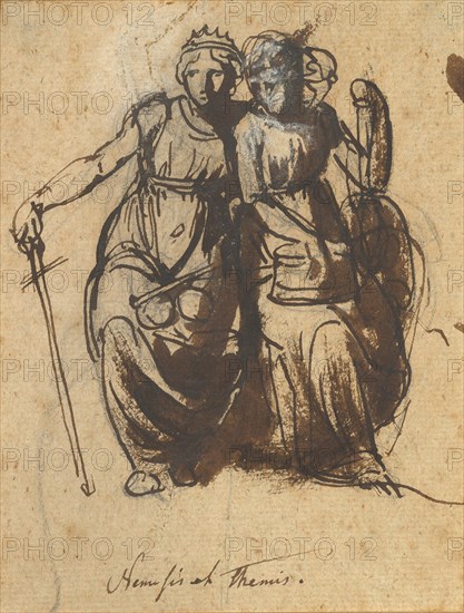 Nemesis and Themis, mid-18th-early 19th century. Creator: Nicolai Abraham Abildgaard.