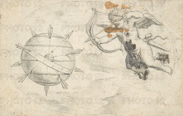 Cupid Shooting Arrows at the World Globe, 1608 or shortly before (?). Creator: Attributed to Otto van Veen.