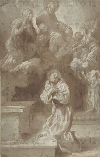 Christ and the Virgin Appearing to Saint Francis, 1562-1602. Creator: Pietro Faccini.