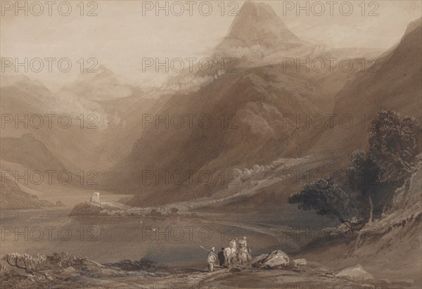 Llanberis Lake, North Wales, 1820-30. Creator: Samuel Jackson.