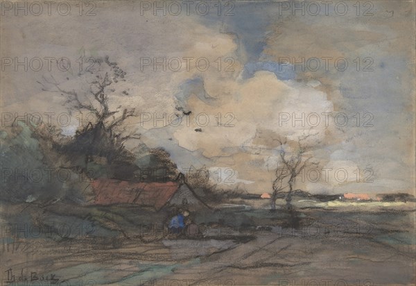 Landscape with a Cottage, n.d.. Creator: Theophile de Bock.