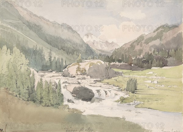 Mountain Valley, early-mid 19th century. Creator: Thomas Ender.