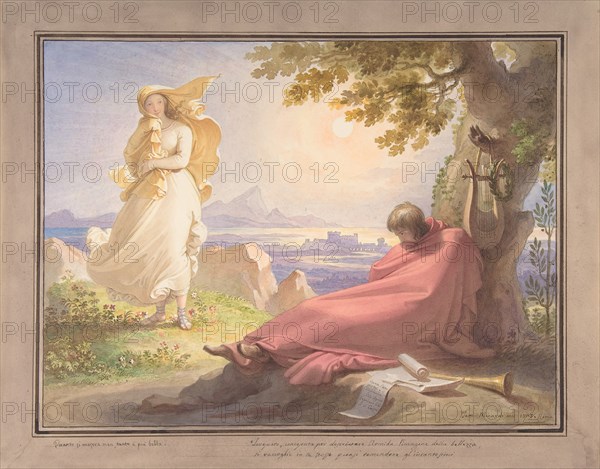 Tasso Contemplating Beauty, 1823. Creator: Tommaso Minardi.