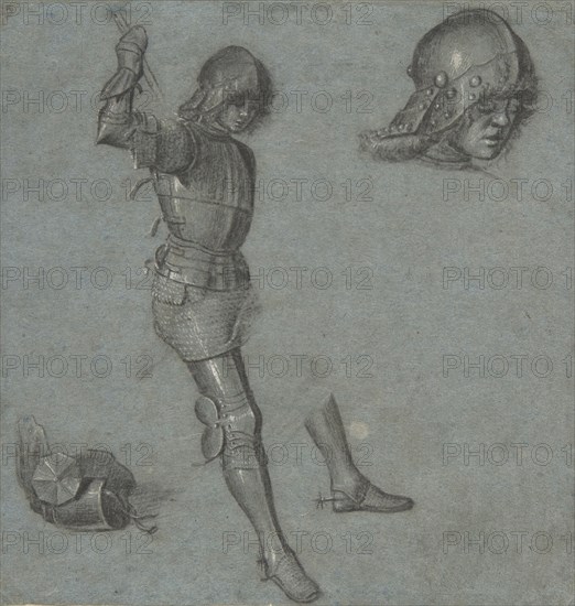 Studies of a Seated Youth in Armor, ca. 1505. Creator: Vittore Carpaccio.