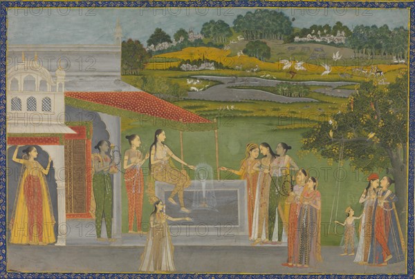 Princesses Gather at a Fountain, ca. 1770. Creator: Unknown.