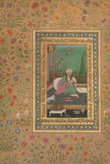 Haji Husain Bukhari, Folio from the Shah Jahan Album, recto: early 19th century. Creator: Unknown.