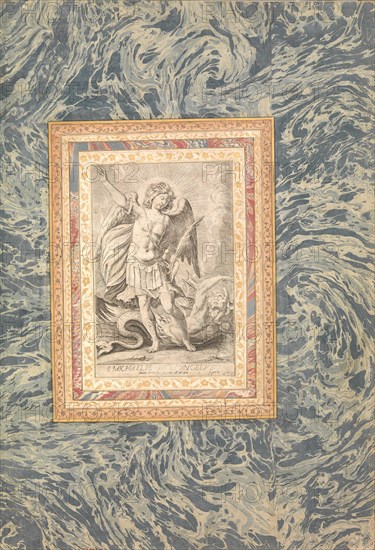 St. Michael, the Archangel, Folio from the Bellini Album, ca. 1600. Creator: Unknown.