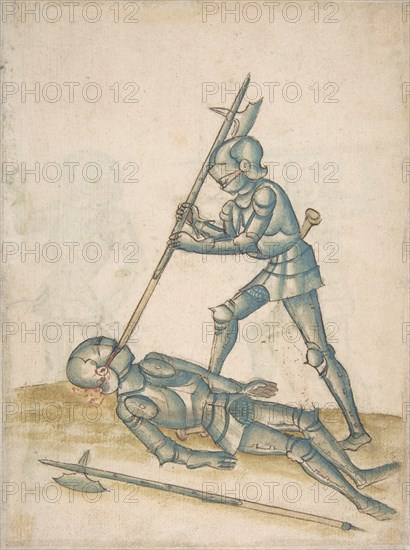 Drawings Showing Combat on Foot (Champ Clos), 16th century. Creator: Unknown.