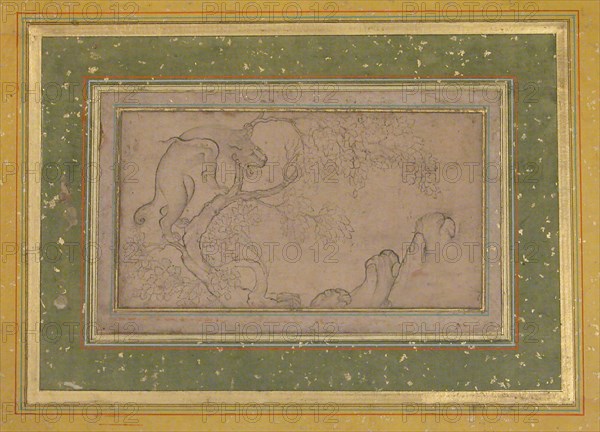 Lion (Chi'lin) in a Landscape, late 16th century. Creator: Unknown.
