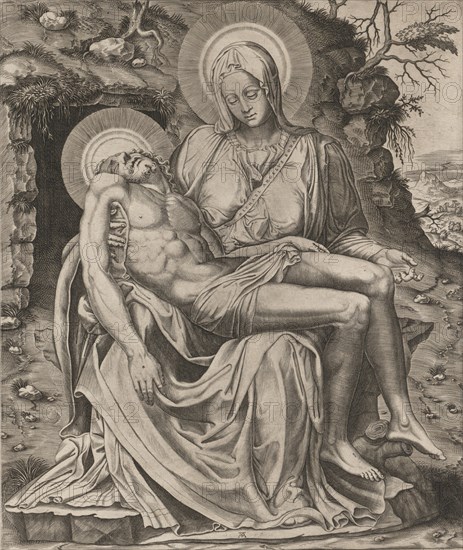 Vatican Pietà, 1566. Creator: Adamo Scultori.