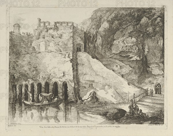 Vue des debris des bains de Neron from Differentes vues dessiné d'après nature... ..., 18th century. Creator:  Adélaide Allou.