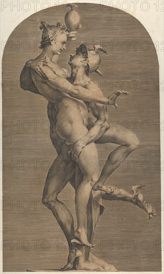 Mercury Abducting Psyche, ca. 1620. Creator: Adriaen de Vries.