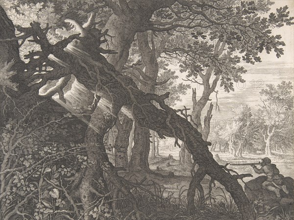 A Forest with a Rabbit Hunt,.n.d. Creator: Aegidius Sadeler II.