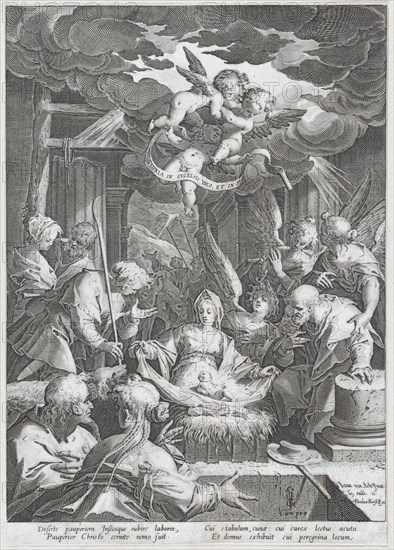 Nativity, 1588. Creator: Aegidius Sadeler II.