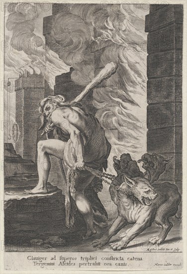 Hercules and Cerberus, 1586-1629. Creator: Aegidius Sadeler II.