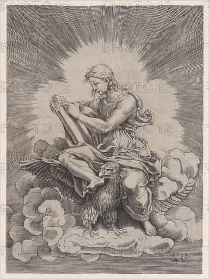 Saint John, dated 1518. Creator: Agostino Veneziano.