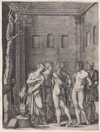 Iphigenia, ca. 1514-36. Creator: Agostino Veneziano.