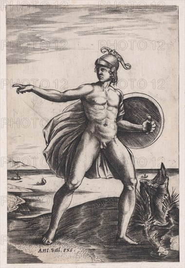 A Warrior, ca. 1514-36. Creator: Agostino Veneziano.