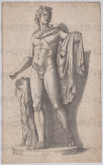 Apollo, ca. 1514-36. Creator: Agostino Veneziano.