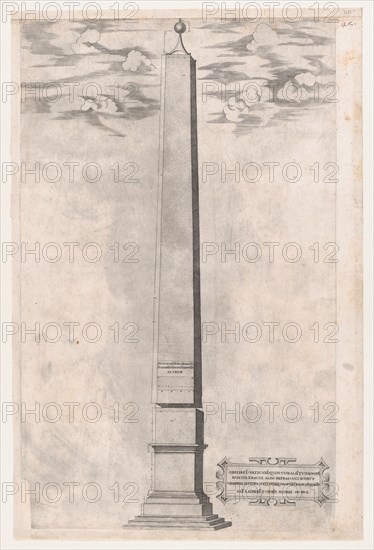 Speculum Romanae Magnificentiae: The Vatican Obelisque, 1550., 1550. Creator: Anon.