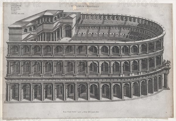 Speculum Romanae Magnificentiae: Theater of Marcellus, 16th century., 16th century. Creator: Anon.