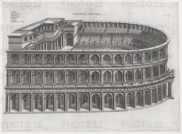 Speculum Romanae Magnificentiae: Theater of Marcellus, 16th century., 16th century. Creator: Anon.