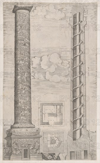 Speculum Romanae Magnificentiae: Column of Trajan, 16th century., 16th century. Creator: Anon.