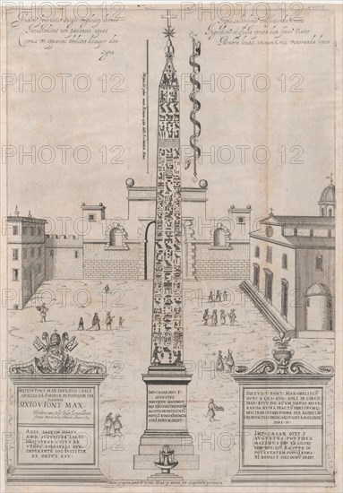 Speculum Romanae Magnificentiae: The Egyptian Obelisk of Augustus, 1589., 1589. Creator: Anon.