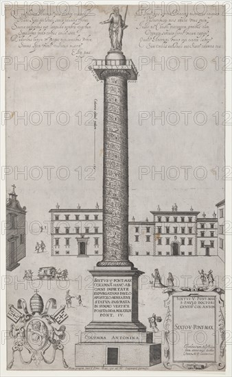 Speculum Romanae Magnificentiae: The Antonine Column, 1589., 1589. Creator: Anon.
