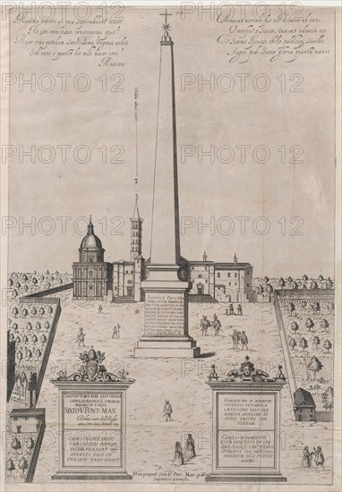 Speculum Romanae Magnificentiae: The Egyptian Obelisk of Augustus, 1589., 1589. Creator: Anon.