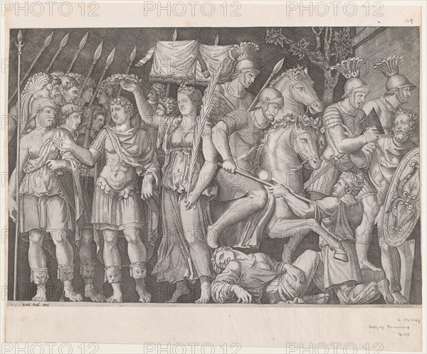 Speculum Romanae Magnificentiae: Trajan Between City of Victory and Rome, ca. 1500..., ca. 1500-34 . Creator: Anon.