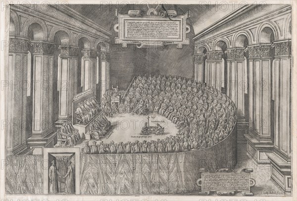 Speculum Romanae Magnificentiae: Council of Trent, 1565., 1565. Creators: Anon, Claudio Duchetti.