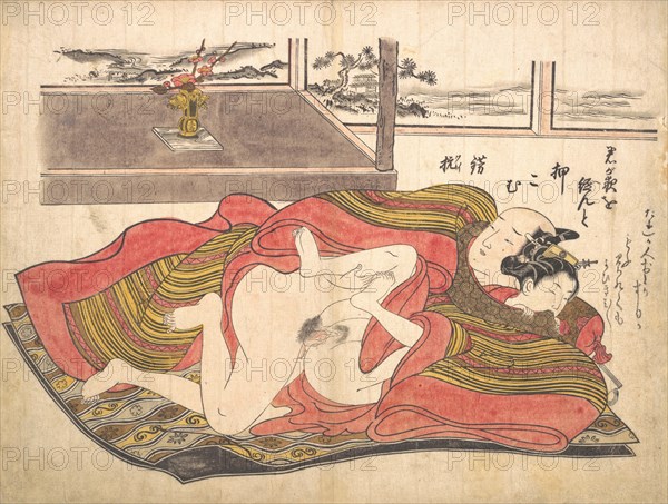 Bedroom Scene, ca. 1739., ca. 1739. Creator: Okumura Masanobu.
