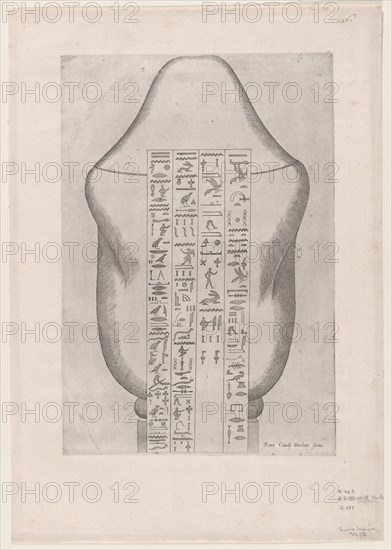 Speculum Romanae Magnificentiae: Back of an Egyptian canopic va..., late 16th to early 17th century. Creator: Etienne Duperac.