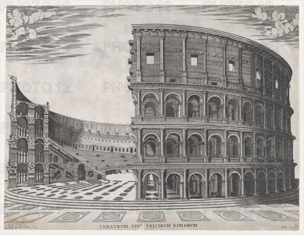 Speculum Romanae Magnificentiae: The Colosseum, 1581., 1581. Creator: Giovanni Ambrogio Brambilla.
