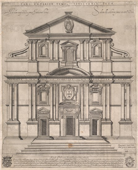 The Gesù, Rome, from the 'Speculum Romanae Magnificentiae:', 1589., 1589. Creator: Giovanni Ambrogio Brambilla.